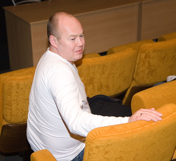 Декабрь 2008 года. Продюсер Игорь Каленов на премьере фильма в кинотеатре "Октябрь"
